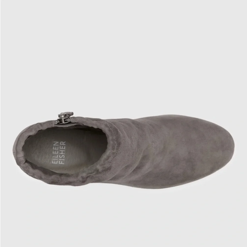 NWOT Eileen Fisher gray Hollis Suede Bootie